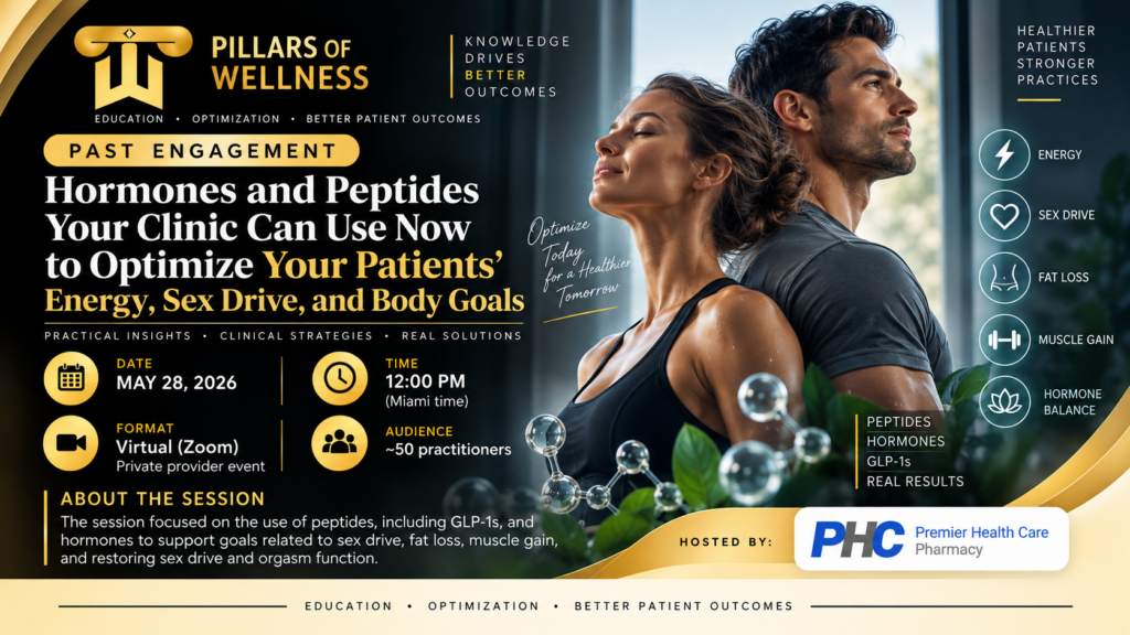 Hormone and peptide strategies for energy, sex drive and body composition