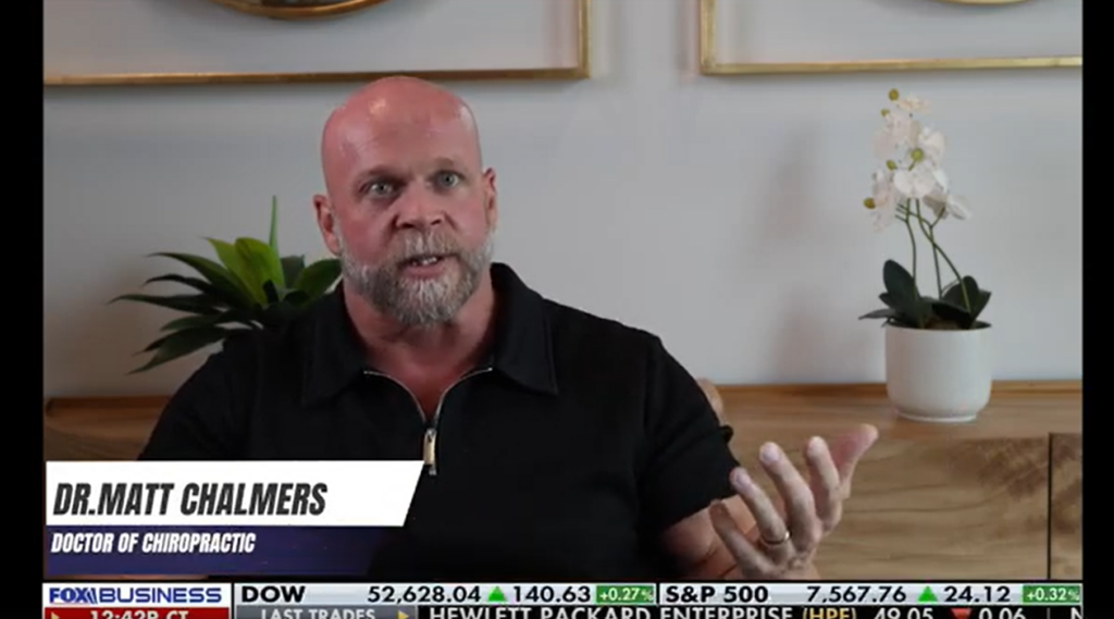 Dr. Matt Chalmers discussing hormonal balance on television