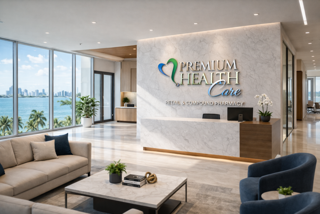 Premium Health Care Pharmacy reception lobby