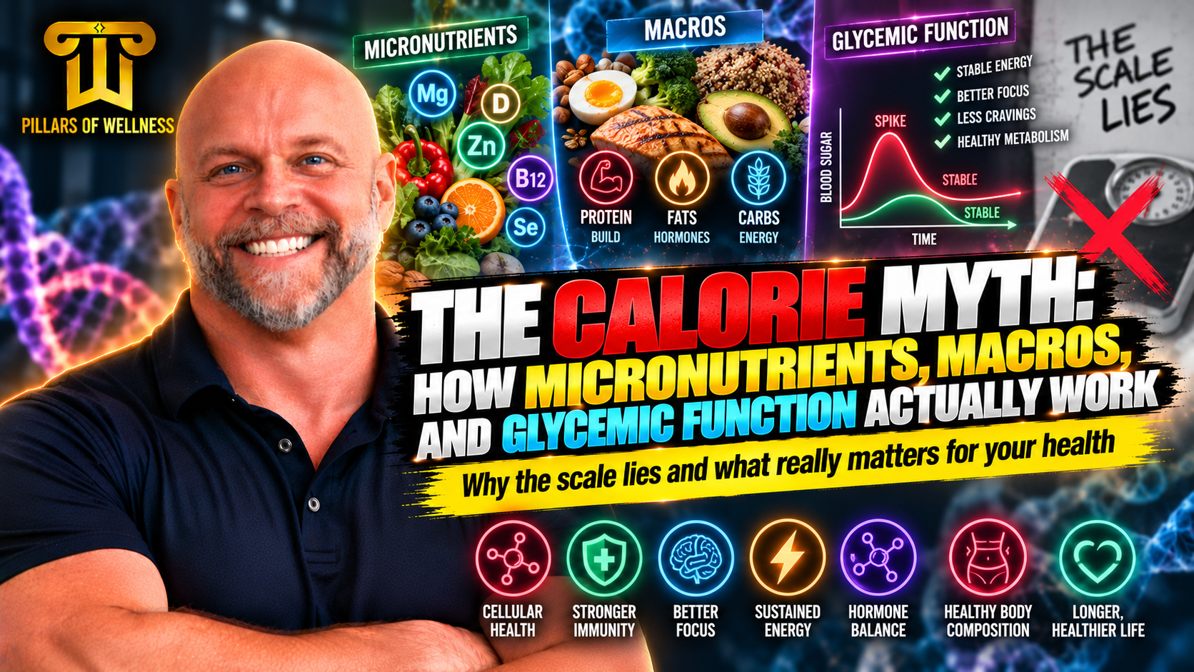The calorie myth: micronutrients, macros and glycemic function graphic