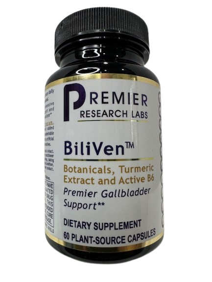 Premier Research Labs BiliVen 60 plant-source capsules bottle front label