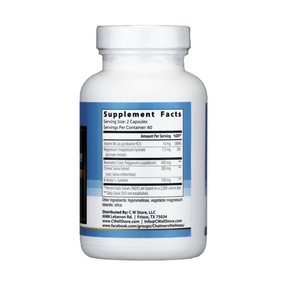 Superior Kidney Complex 120 capsules bottle back label with Supplement Facts