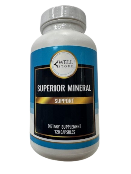 Superior Mineral Support 120 capsules bottle front label