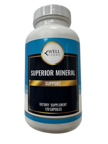 Superior Mineral Support 120 capsules bottle front label