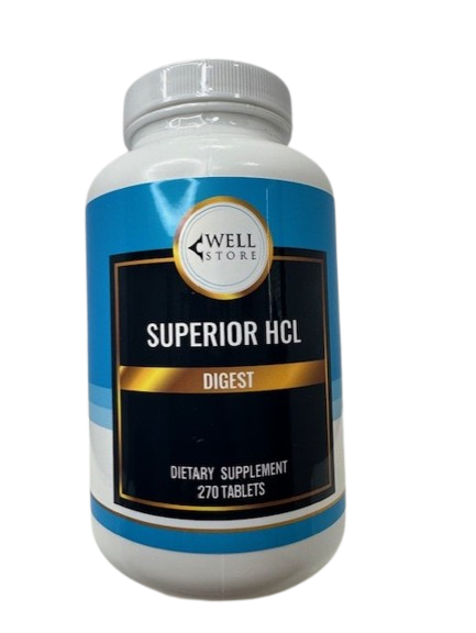 Superior HCL Digest 270 tablets bottle front label